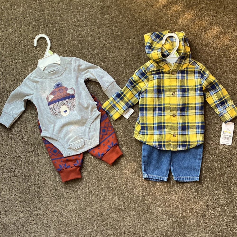 NWT Carters 3 month baby outfits. 2 for the price of one!